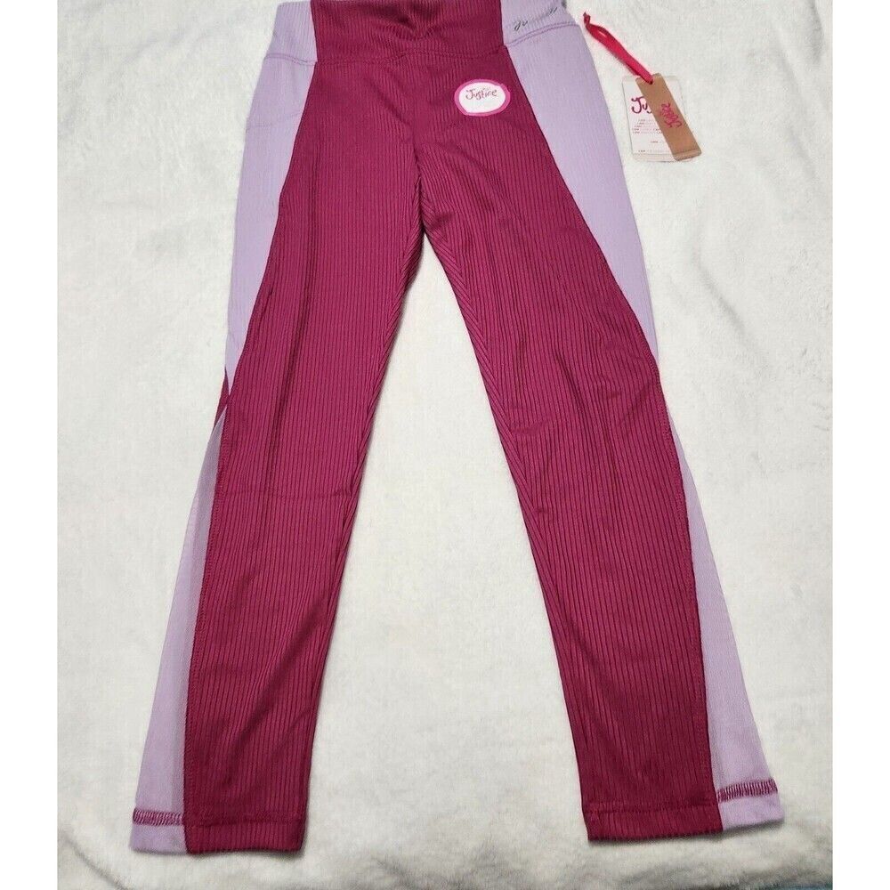 Justice Leggings For Girls Medium (10) Color Raspberry Radiance - Picture 4 of 16